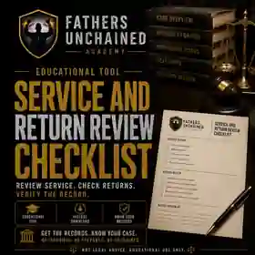 Service and Return Review Checklist