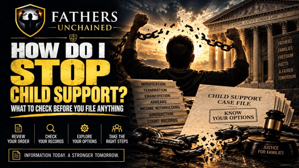 how do I stop child support - court order and records